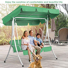 Nicoone - Set di coprisedili per altalena universale, impermeabile, con copertura per altalena a 3 posti, colore: Verde
