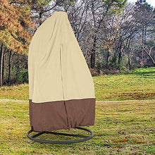 CHEYLIZI Copertura della Sedia Dondolo, Sedie Sospese Coperture Mobili Impermeabili Tessuto Oxford con Fodera in PVC, Sedie Sospese Antipolvere Protettiva Copertina (Single: 115 * 190 cm, Beige)