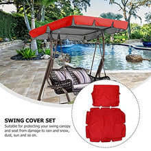 YARNOW Patio Altalena Copertura Set Swing All'aperto Baldacchino Coperchio Superiore Battente Impermeabile Copertura di Sede Cuscino di Ricambio per Giardino Yard Altalena 142X120CM