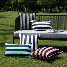 MIULEE Copricuscini 2 Pezzi a Lighe Federe per Cuscini Riutilizzato Soggiorno Interno Divano Giardino Impermeabile Classico Resistente Salotto 30x50 CM Blu Chiaro