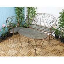Panchine da giardino in metallo panchine da terrazzo,Panca da balcone per interni con sedile per decorazione da patio retrò,Sedia portico panchina parco con schienale,Doppia panca per il tempo liber