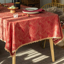 Tovaglia Rettangolare Jacquard Tovaglia Rossa Protezione, Tovaglie Lavabili Antimacchia E Antigoccia Per Cucina Domestica Sala Da Pranzo Decorazione a Buffet