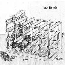 HTDZDX Portabottiglie per vino in legno a 4 livelli, portabottiglie per mobile in legno in acciaio metallo indipendente, organizzatore di bottiglie di vino su tavolo, decorazione per conservare armadi