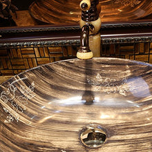 Lavabo da appoggio sopra lavabo per aumentare il bacino di ispessimento Hotel Lavabo Wood Grain (56x41x15cm) Lavandini bagno