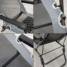 AMANKA Sedia a Sdraio Pieghevole per Campeggio e Tempo Libero | Sedia da Giardino Reclinabile con Poggiatesta | Brandina Grigia | Struttura in Acciaio | Peso Max supportato 100 kg | 178x60x90 cm