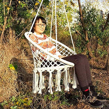 VSander Sicuro Beige Hanging Hammock Chair Corda Swing Outdoor Indoor Bar Giardino di Seduta Pigra Una Sedia Pieghevole da Giardino No Sticks