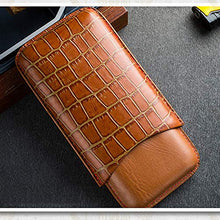 HJGHY Cigar Humidor Fondina Idratante per Sigari da Tre Confezioni Portatile Il Villaggio Interno in Pelle di Alta qualità può Essere Portato Scatola di Sigari,Nero