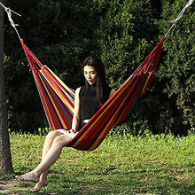 Amaca Da Campeggio Portatile 250 * 150 Cm 2 Persone Per Esterni In Tela Curvata Con Bastone In Legno Fissa Sedia Altalena Da Giardino Appesa Blu