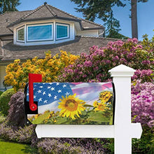 Girasole bandiera americana patriottica 4 ° luglio estate cassette delle lettere copre giardino magnetico decorazione casa giardino dimensioni standard 53,3 cm x 45,7 cm
