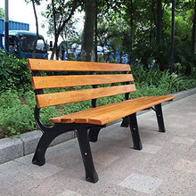 GaoF Panchina da Giardino per terrazza Esterna per Uso Domestico, Panca per Il Tempo Libero con Schienale in Legno massello Anti corrosivo, panchina per Il Parco in ghisa per 2-3 Persone