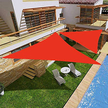YTQ Vele Parasole A Vela Tenda da Giardino Blocco Impermeabile UV Blocco Triangolo Tenda da Sole per Patio Spiaggia Cortile Amaca Esterna Piscina Pergola Tettoia Rosso(Size:2.4 * 2.4 * 2.4m)