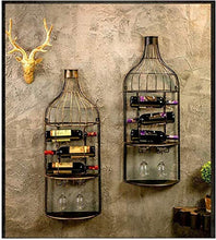 DJSMjbj Bottiglia a Forma di Ferro a Parete Wine Rack/Wine Cooler/Decorazione scaffale for Mangiare, cucine Ripiani Decke