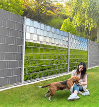 MyMaxxi Field 01 - Strisce protettive per recinzioni a doppia asta, protezione dal vento, in tessuto di poliestere per giardino, balcone