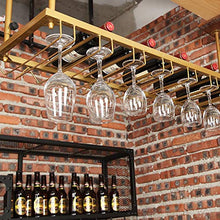 YWYW Portabicchieri Dorato Portabottiglie da Appendere in Ferro battuto Europeo Portabicchieri da Vino Creativo da Bar Ristorante (Dimensioni: 80 * 35 cm)