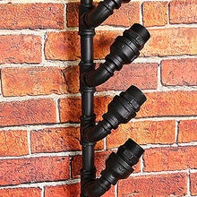 MoDi Wine Rack Retro Style Industriale Tubo di Acqua a Parete Vino Rack (H84CM)