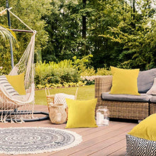 Set di 4 federe decorative per cuscino da giardino, per patio, balcone, impermeabile, con rivestimento in PU, per divano, patio, divano, tenda e balcone, 40 x 40 cm (giallo oro)