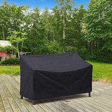 SODIAL Coprisedile per Patio, Coprisedile per Esterni, Copridivano per Mobili da Esterno Resistente all'Acqua (2 Posti: 52,7X26X35 Pollici)