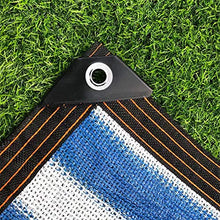 Senza marchio DANDAN Ombra Rete Addensata Crittografia Crema Solare Ombra Isolata Balcone/Patio/Famiglia Bordo A Quattro Righe Bande Blu E Bianche 8 Pin (Size : 5 * 5m)