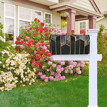 Copertura magnetica per cassetta delle lettere a forma di esagoni di carbone per decorazione da giardino, dimensioni standard 53 x 45 cm