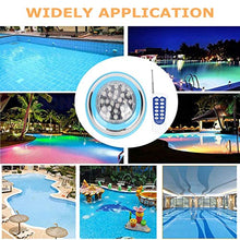 Crisis Luce LED per Piscina, Luce Subacquea 24W AC 12V 24LED, Illuminazione Impermeabile con Telecomando RGB, Luce per Piscina interrata montata a Parete RC per Paesaggio, Giardino, fontane pubbliche