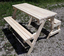 PT133 Panca tavolo legno di abete per 4 persone 133 x 135 x 78 cm Prezzo 245,00 €