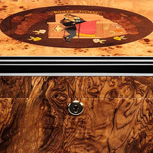 DZSF Cigar Humidor di Legno Solido Piano Vernice Cigar Box, Grande capacità di archiviazione Legno di Cedro Cigar Humidor Built-in igrometro e umidificatore detiene Il 50 sigari,B