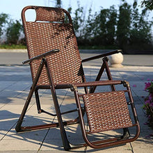 Viqie Patio in Rattan Estivo Chaise Longue Balcone della casa Sedie a Sdraio Piscina Sedie a Sdraio Portatili Fatte a Mano Giardino Esterno Sedia a Sdraio Pieghevole (Color : B)