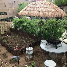 Hula Paglia Sintetica Ombrello 6ft Colore Naturale Stile Hawaiano Ombrello del Giardino della Spiaggia del Patio della Piscina Regolazione Inclinazione, con manovella da 32 mm in Ferro CMXZ