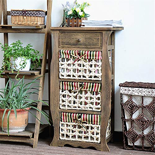 WH-IOE Cassettiera Casale Tessuto Dresser 4 Livello di Storage unità for la Balcone Camera da Letto Ingresso Corridoio 50x33x86cm Mobili da Camera da Letto (Color : Natural, Size : 50x33x86CM)
