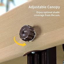 Altalena deluxe per veranda da esterni, con struttura in acciaio resistente alle intemperie, con inclinazione regolabile, cuscini e cuscini inclusi, beige