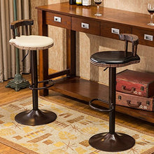 JXXDDQ Retro Sgabello Alto Sgabello da Bar Sgabello da Bar Sgabello Alto in Metallo Decorazione Frontale Sgabello Girevole Sgabello Girevole (Color : A)