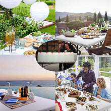 Nestling® Tavolo Pieghevole da Giardino Bianco Perfetto Come Tavolo da Campeggio, da Buffet, da Cucina | Tavolino Esterni Richiudibile a Valigetta con Maniglia | Heavy Duty Tavolo (Tavolo 1,8 m)