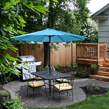 ABCCANOPY Ombrellone con pulsante per l’inclinazione, per il cortile, tavolo, mercato, giardino, terrazza e piscina, 8 stecche, oltre 13 colori, diametro: 19 cm / 22,9 cm / 25,4 cm