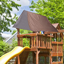 Alinory Tetto per Parco Giochi, Tettoia Altalena, Tetto per Tenda da Giardino per Bambini Telo di Ricambio Telo ombreggiante per parchi Giochi(Brown)