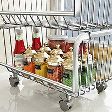 Knoijijuo Regal mensola in Acciaio Inox con 2 Ripiani per la Frutta e Verdura Mensole da Cucina (42x35x44cm) Auto di nicchia scaffale nicchia