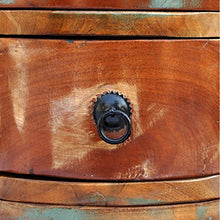 Luckyfu Armadietto in Legno Anticato massello Rotondo con 3 cassetti Dimensioni totali: 30 x 30 x 45 cm (L x P x A) Armadietti e stipi.cassapanca Legno cassapanca Contenitore