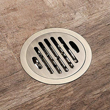 Nosterappou Scarico a pavimento in rame pieno rotondo scarico a pavimento antico, grande scarico del bagno verde bronzo deodorante a pavimento, doppia filtrazione - buona resistenza anti-blocco e alla