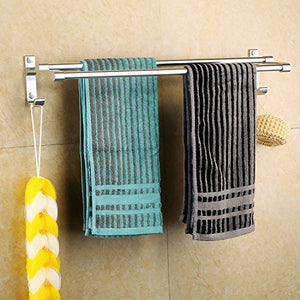 MBYW moderno minimalista alto carico portasciugamani porta asciugamani bagno portasciugamani spazio in alluminio porta asciugamani doppio asta porta asciugamani con gancio bagno pendente