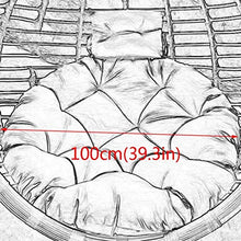 ZHBH - Cuscino per sedia a dondolo da appendere, impermeabile, addensato da appendere, per patio, giardino, multicolore a scelta, 90 x 120 cm