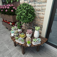 Panchina semicircolare in legno massello anticorrosivo da giardino da 120 cm, decorazione da giardino per esterni terrazza per il tempo libero sedia da parco, adatta per cortile, giardino, pastorale