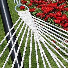 LHAHGLY Amaca con Cuscino, Altalena Portatile a Sospensione, Doppi Amaca Perfetta per Giardino all'aperto Campeggio Patio Cortile, Bianco - carico 550 libbre Sedia pigra Support hamac Bois