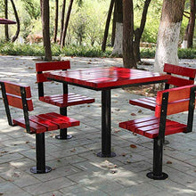 LXLH Panca da Giardino Set Tavolo e Sedia per Il Tempo Libero all'aperto, Tavolo e sedie per Il Tempo Libero in Legno massello per la Protezione Solare anticorrosiva, Tavolo e sedie per l'intratt