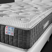 TECNOCOLCHON - Materasso a molle insacchettate di ultima generazione | Tecno Spring Visco 135 x 190 cm e altezza 24 cm | Reversibile Estate-Inverno | Viscoelastico | Tessuto elasticizzato ceramico.