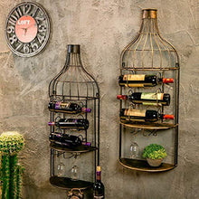 WEI-LUONG Ferro Wine Rack Retro Bar Decorazione differente Style37 X 95 X 18 Centimetri Wine Rack