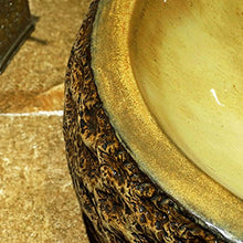 Lavabo in ceramica Lavabo Arte Lavabo Sopra Lavabo da appoggio Lavabo Lavabo in pietra Lavabo antico europeo rotondo (49x16cm) Lavandini bagno
