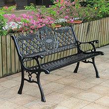 Panchine per parchi all'aperto, panchine per cortile anti-corrosione e resistenti alla luce, panchine per centri commerciali pubblici, sedie con schienale in ferro battuto per scuole, 500 kg