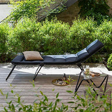 Lafuma Lettino, Pieghevole con schienale regolabile, Sospensione a lacci, Siesta L, Batyline, Blu, LFM2293-8547
