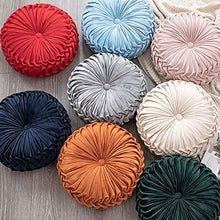 Cuscino decorativo per casa, 38 cm, rotondo, a forma di zucca, in velluto, realizzato a mano, per pavimento, sedia a forma di zucca, per casa, divano, letto, decorazione auto (beige)