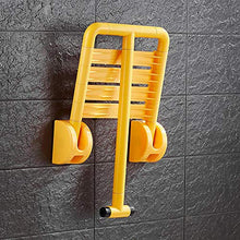 Parete-montato In Plastica Pieghevole Doccia Sedile Bagno,pieghevole Goccia-foglia Sgabello Cambiare Panca Per Scarpe Impermeabile Bagno Sedile Porta Ingresso Giallo 39.5x40x48cm(16x16x19inch)