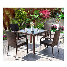 HLZY Tavolo in Vimini in Rattan mobili in Patio e Set s Mobili da Giardino in Rattan mobili da Giardino Set tavolino in Vetro tavolino da caffè Set per Giardino all'aperto a Bordo Piscina